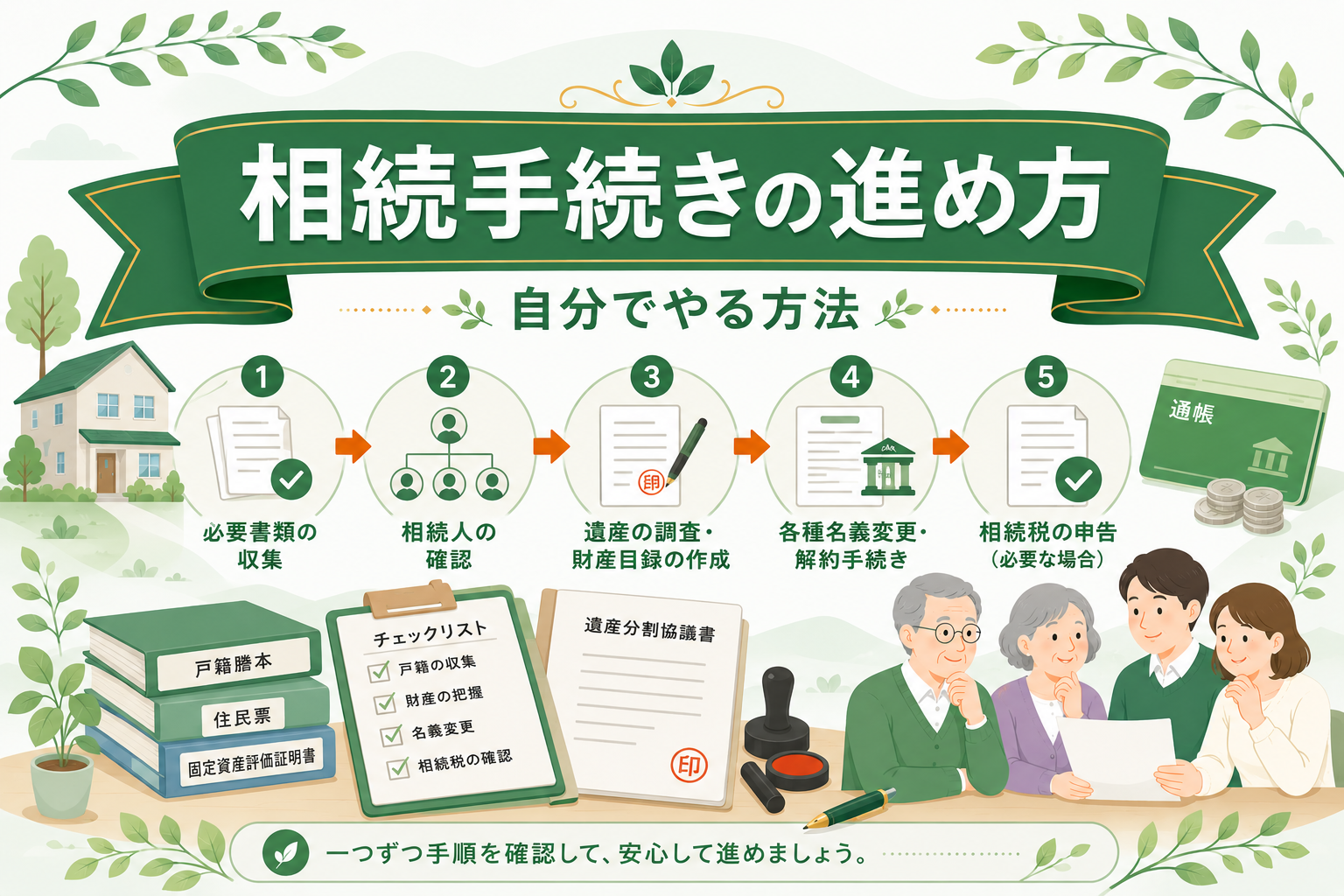 相続手続きを自分でやる方法｜必要書類・期限・注意点を完全解説