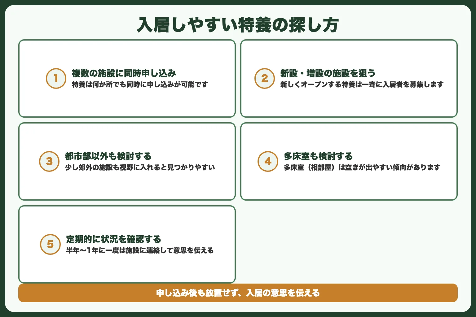 入居しやすい特養の探し方